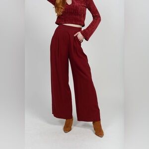NWT | Band of the Free | Marian Merlot Wide Leg Pants | Sz M